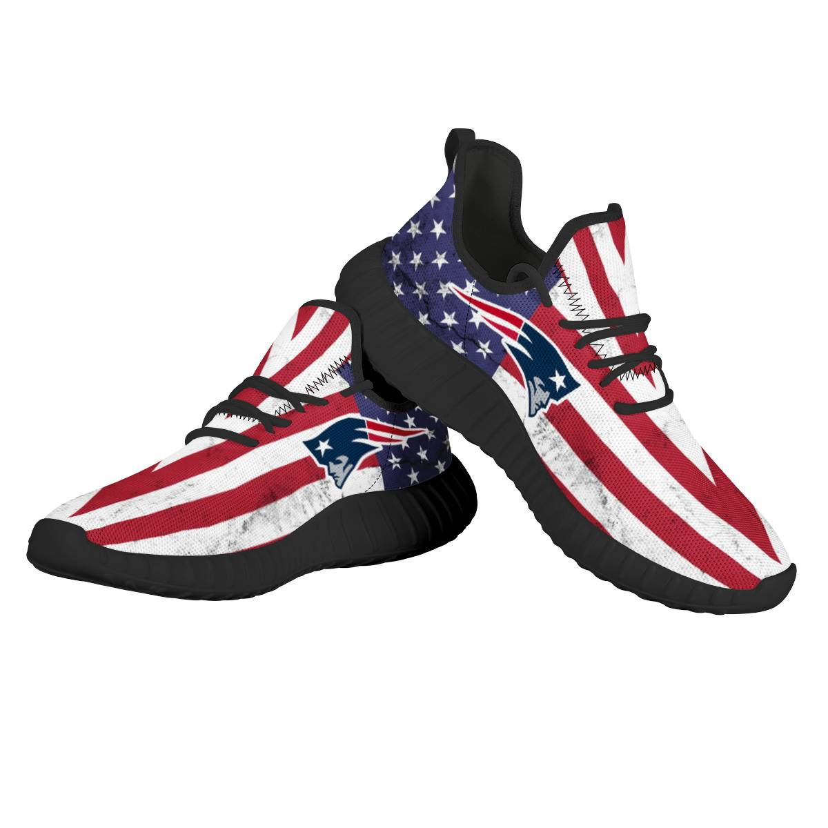 Men's NFL New England Patriots Mesh Knit Sneakers/Shoes 004